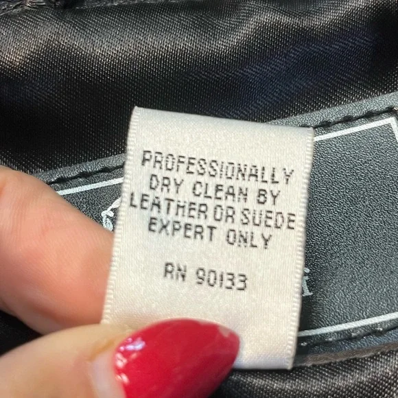 #178 NWOT, Original by Sharif Black Studded Leather Jacket. Size 1X - Picture 11 of 14